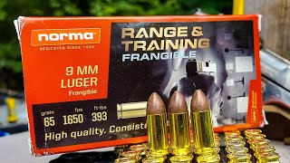 AWESOME Frangible 9mm  Norma Range and Training [upl. by Verene]