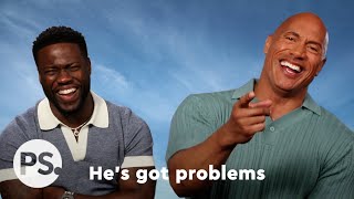 Dwayne Johnson amp Kevin Hart Play quotChoose Your Fighterquot  POPSUGAR [upl. by Attiuqahs]