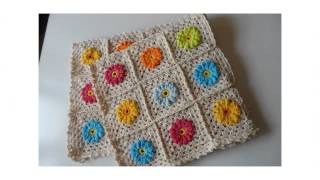 how to attach crochet flowers to a blanket [upl. by Weathers]