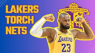 Lakers Dominate Early For Key Win Against Nets LeBron Drops 40 [upl. by Bander]