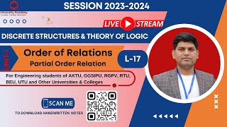 DSTL17 Order of Relation  Partial Order Relation  Total Order Relation  Discrete Mathematics [upl. by Phippen]