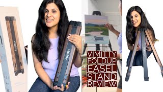 Vimitty FoldUp Easel Stand Review 😱 Best easel stand to paint outdoorIndoor [upl. by Janicki]