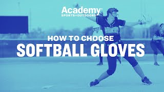 Softball  How to Choose a Glove [upl. by Deeraf]