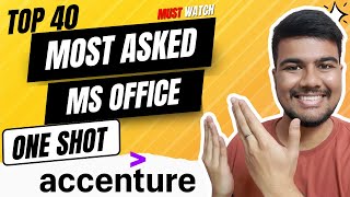 Top 40 MS Office Questions to Crack Accenture [upl. by Rance]