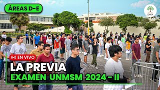 🔴 EXAMEN DE ADMISIÓN UNMSM 2024  I​I 🌳  EN VIVO  Áreas D y E  LA PREVIA 🔥 [upl. by Aleihs]