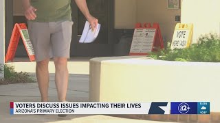 Issues drive Arizona Primary voters to the polls [upl. by Eeslehc927]