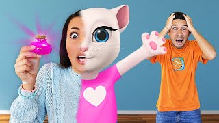 MAI BERE LA POZIONE MISTERIOSA DI TALKING ANGELA Dominick si trasforma in un gatto cattivo [upl. by Toolis]