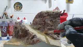 The Wolf DIORAMA TUTORIAL  Come fare rocce e terreno [upl. by Alenoel]