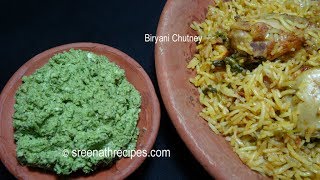 Biryani Chutney Recipe  Green Chutney for Biryani [upl. by Nightingale]