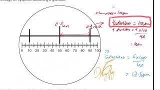 Micrometry using stage microemeter and Eye piece graticule [upl. by Aihtiekal55]