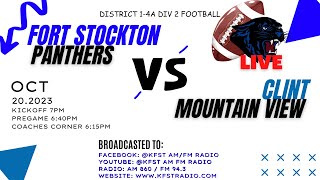 District 14A Div 2 Football Clint Mountain View at Fort Stockton [upl. by Dorette]