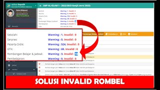 SOLUSI INVALID ROMBONGAN BELAJAR DI DAPODIK 2023 [upl. by Aihcela]