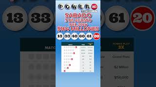 Resultados Powerball del día 3 de agosto de 2023  164 millones 💰 powerball [upl. by Ijies]