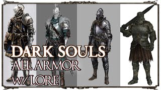 DARK SOULS 1 ALL ARMOR w LORE PTD EDITION [upl. by Adikam]