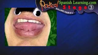 Learn Spanish  How to Roll your rs  4 Steps Tutorial  RR Alveolar Trill pronunciation 480p [upl. by Trabue]