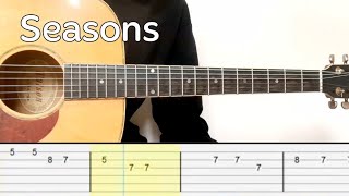 Wave To Earth  Seasons Easy Guitar Tutorial Tabs [upl. by Andrea]