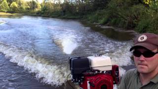 Long Tail 13HP CLP on River Hawk B60 [upl. by Nnylarac]