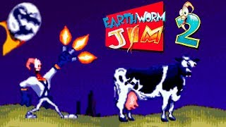 Earthworm Jim 2 Червяк Джим 2 прохождение Sega Mega Drive Genesis [upl. by Neelav]