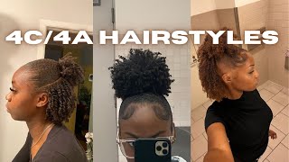 Shoulder Length 4C4A Hairstyle Compilation [upl. by Niras]