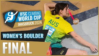 Womens Boulder final  Innsbruck 2024 [upl. by Edas]