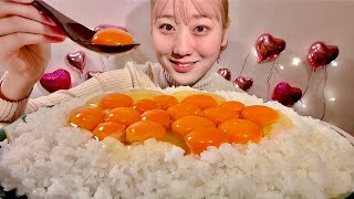 ASMR Raw Egg Rice【Mukbang Eating Sounds】【English subtitles】 [upl. by Clellan]