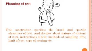 Psychometrics 2 psychological test and Steps of test constructions [upl. by Aliac]