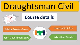 Draughtsman Civil ITI course details  draftsman civil  Draughtsman civil jobs career connections [upl. by Rayford]