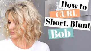 How To Curl Short Blunt BobFine hair  Chatty amp Detailed Tutorial [upl. by Stillman]