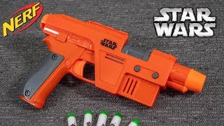 REVIEW Nerf Star Wars Poe Dameron Blaster  Unboxing Review amp Firing Demo [upl. by Yhtuv]