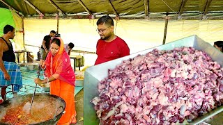 এই প্রথমবার আমাদের বাড়িতে 70kg খাসির মাংস রান্না হলো  mutton curry recipe [upl. by Suoivatram]