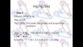 Pharmacy Tehnician Math Review Pediatric Doses mgkgday [upl. by Eserehc]