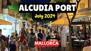 Packed in Alcudia Port amp Bus Stop Bedlam Mallorca Summer 2024 [upl. by Nas]