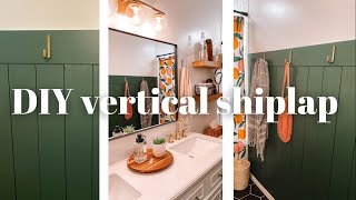 Bathroom Makeover with Vertical Shiplap [upl. by Ayyn720]