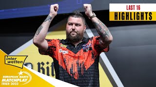 UNBELIEVABLE STANDARD  Last 16 Highlights  2023 European Darts Matchplay [upl. by Ayanal]