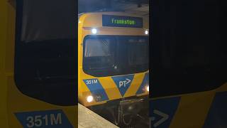 Melbourne Metro Train 351M departing Flinders Street Station on the Frankston Line  Inside the Cab [upl. by Adamson213]