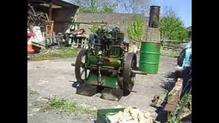 Lister CS Diesel twin 122 stationary engine first trial start up and run after rebuild [upl. by Euphemie]