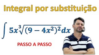 INTEGRAL POR SUBSTITUIÇÃO  Regra da cadeia para antidiferenciação Integral passo a passo [upl. by Mauretta]