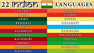 22 INDIAN LANGUAGES [upl. by Hayashi738]