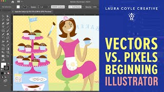 Beginning Illustrator Vectors vs Pixels explained [upl. by Devondra]