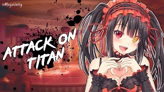 Nightcore  ATTACK ON TITAN Opening 1  Guren No Yumiya  Lyrics [upl. by Belicia868]