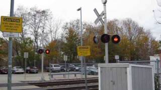 Brockton Montello MBTA station railroad crossing [upl. by Albric]