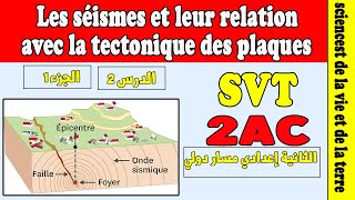 Les séismes et leur relation avec la tectonique des plaques svt 2ac  cours svt 2 ac [upl. by Luhey]