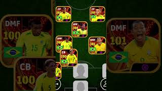 Brazil 2002 World Cup Squad 🇧🇷 in eFootball 24 efootball shorts viral [upl. by Aiotal]