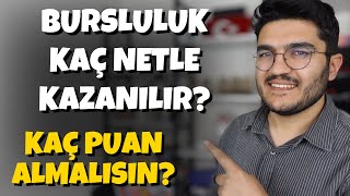 Bursluluk Kaç Netle Kazanılır Kaç Puan Almalısın [upl. by Jentoft]