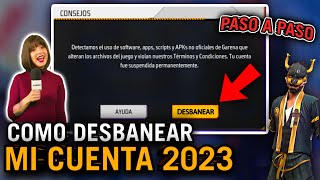 🤯COMO QUITAR BANEO PERMANENTE PASO A PASO FREE FIRE 2023 DESBANEAR MI CUENTA 😱 Agenda Semanal ff [upl. by Yenatirb164]