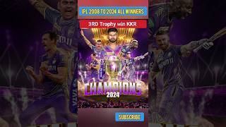 IPL 2008 से 2024 तक सभी विजेता टीमें trending shorts cricket viral [upl. by Idolem69]