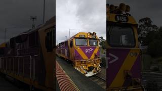 Warragul shuttles passing Drouin station [upl. by Ylrbmik]