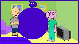 Classic Caillou Turns George Pig Into a BlueberryGrounded [upl. by Cirdes]