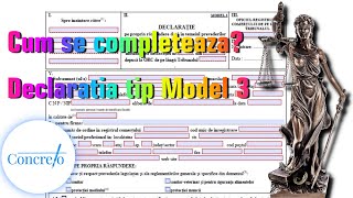 Cum se completeaza Declaratia Tip Model 3  Tutorial Declaratie Tip Model 3 [upl. by Nnainot]