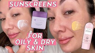 My Favorite Sunscreens for Oily and Dry Skin from Tatcha Glow Recipe amp More  Skincare Susan Yara [upl. by Aisyat502]